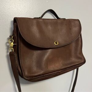 Vintage Coach 90s Lexington Leather  Briefcase Chocolate Brown
